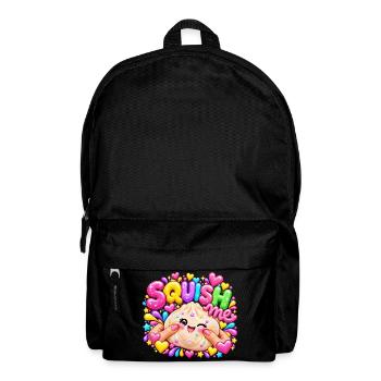 Squish Me: Buntes Herz-Squishy - Rucksack - Schwarz - Vorne