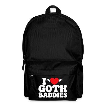 Ich liebe Goth-Bösewichte, Retro, Dunkle, Ästhetik, Emo-Humor - Rucksack - Schwarz - Vorne