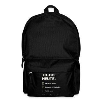 todo-heute - Rucksack - Schwarz - Vorne