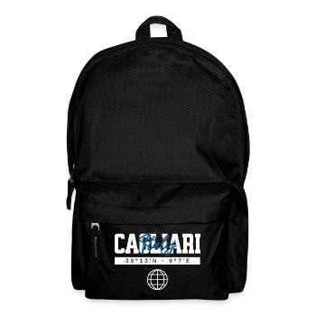 Cagliari Italien Koordinaten Reise Souvenir - Rucksack - Schwarz - Vorne