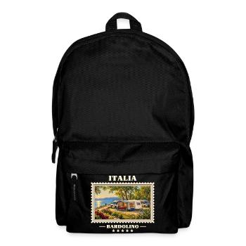 Italien Bardolino Camping Vintage Reisemarke - Rucksack - Schwarz - Vorne