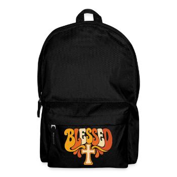 Blessed Kreuz Psychedelisch - Rucksack - Schwarz - Vorne