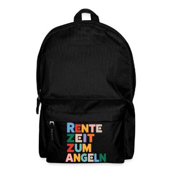 Rente Zeit zum Angeln Spruch - Rucksack - Schwarz - Vorne