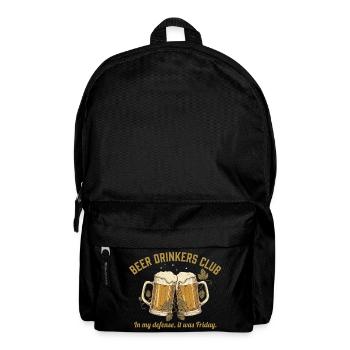 BEER DRINKERS CLUB Bier Spruch Witzig - Rucksack - Schwarz - Vorne