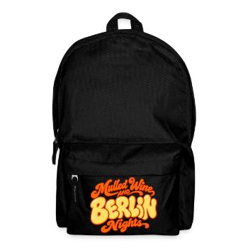 Glühwein und Berliner Nächte Winter Berlin - Rucksack - Schwarz - Vorne