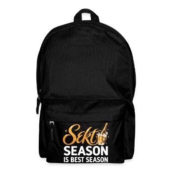 Sekt Season Is Best Season Silvester Sekt - Rucksack - Schwarz - Vorne