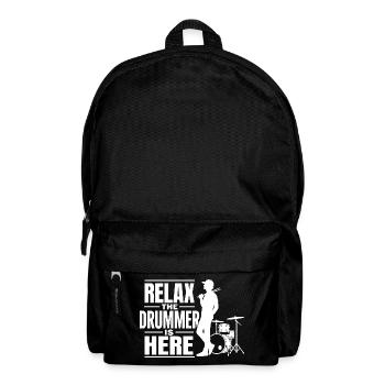 Entspann dich, der Schlagzeuger ist da, Percussion-Musikliebhaber - Rucksack - Schwarz - Vorne