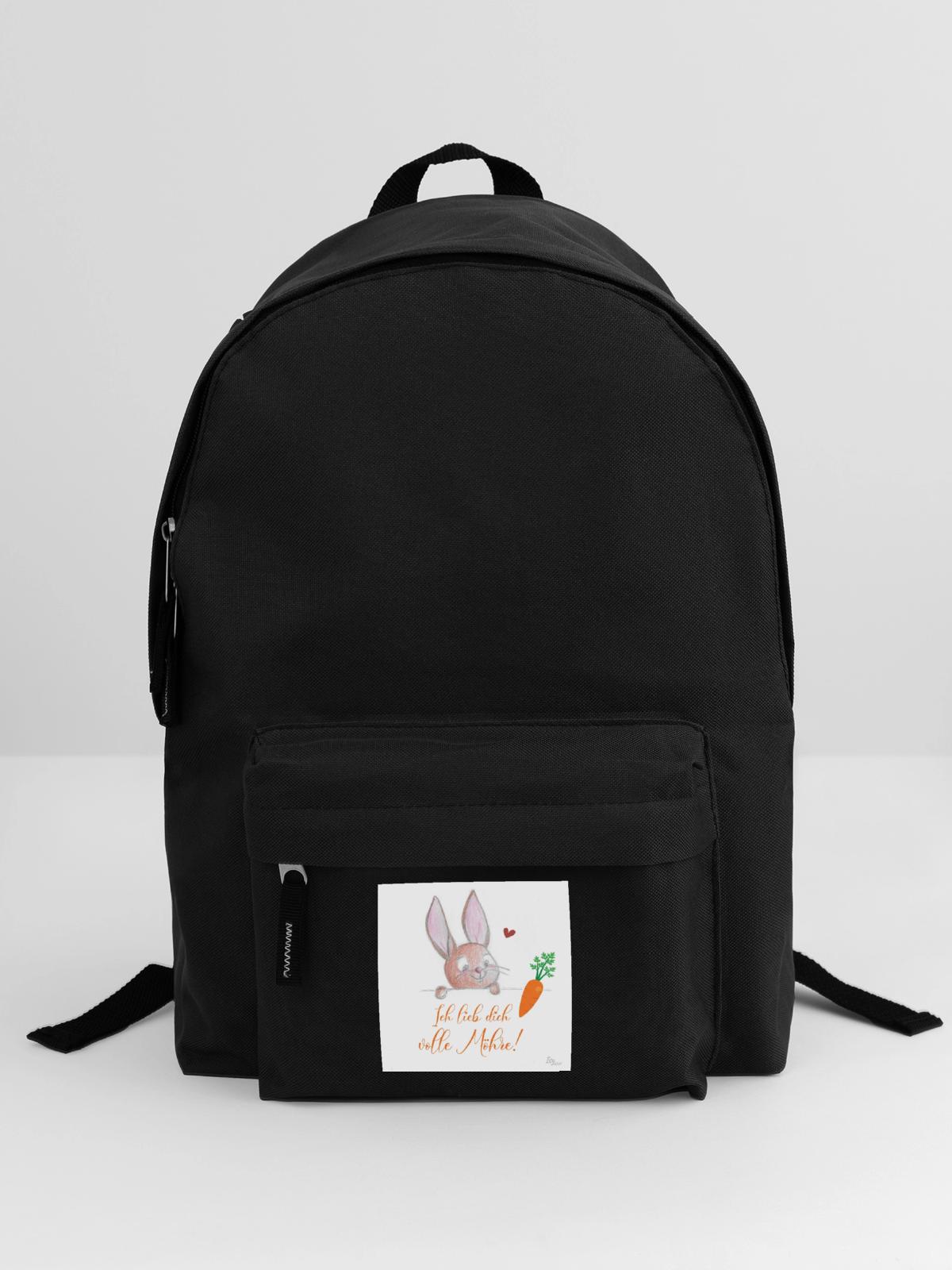 Volle Möhre - Rucksack - Schwarz - Vorne