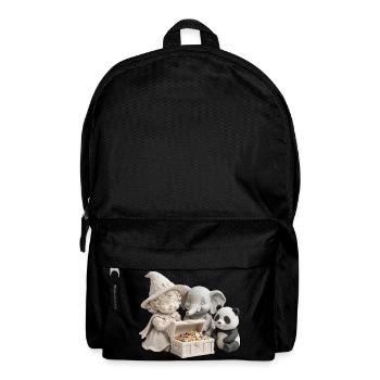 Verspieltes Schatz-Trio - Rucksack - Schwarz - Vorne