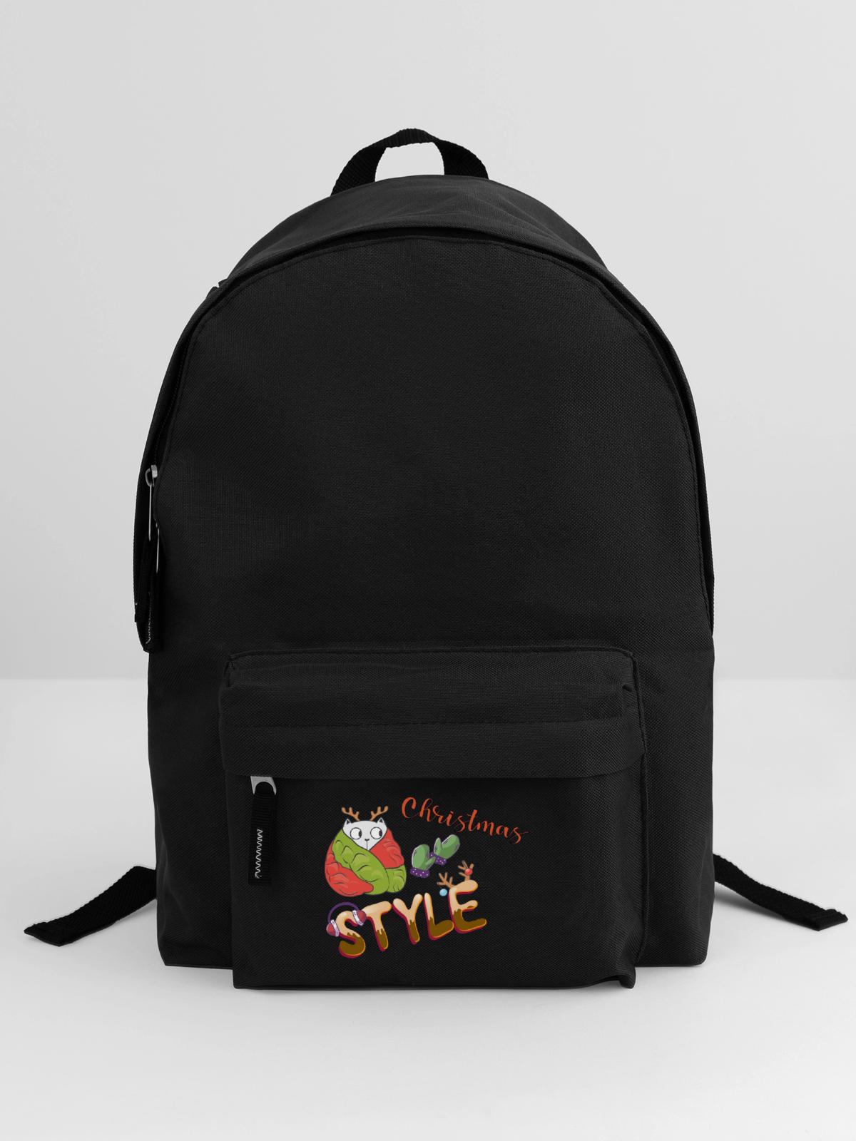 Christmas Style - Rucksack - Schwarz - Vorne