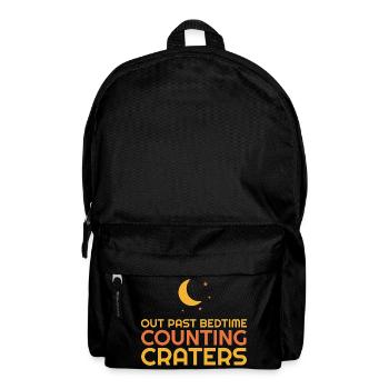 Draußen nach der Schlafenszeit Krater zählen Mond Sterne beobachten - Rucksack - Schwarz - Vorne