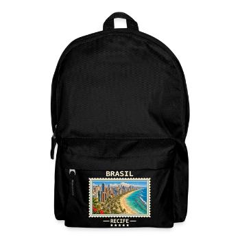 Brasilien Recife Vintage Reisemarke - Rucksack - Schwarz - Vorne