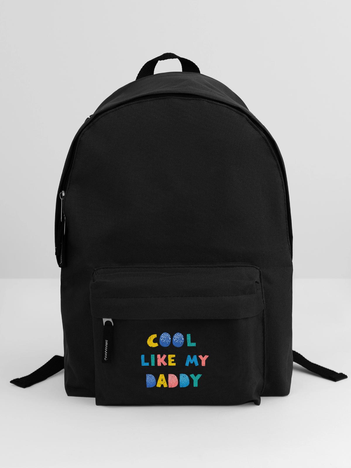 Cool wie mein Papa - Rucksack - Schwarz - Vorne
