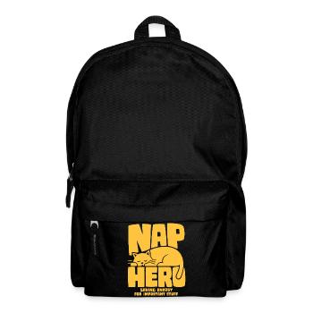 Schlafende Katze – Nap Hero - Rucksack - Schwarz - Vorne