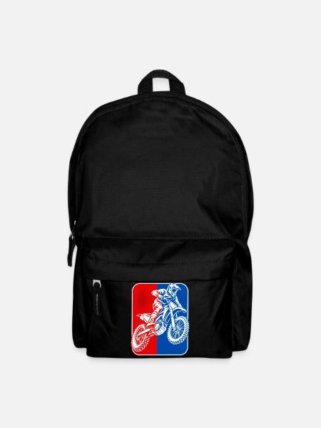 Motocross-Rider RotBlau Kontrast - Rucksack - Schwarz
