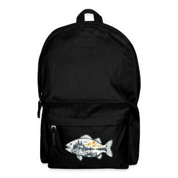 Vintage-Fischen - Rucksack - Schwarz - Vorne