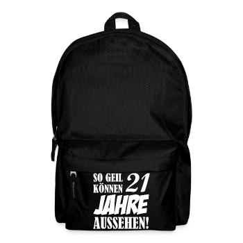 21_jahre_geil_01 - Rucksack - Schwarz - Vorne