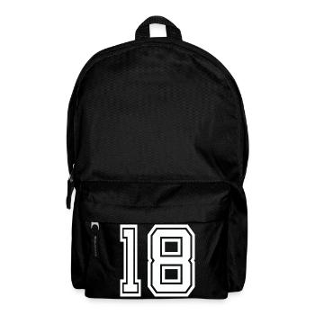 Geometrische 18 Umrisse – Blockstil - Rucksack - Schwarz - Vorne