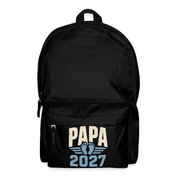 Papa 2027 Vorfreude Auf Das Erste Baby - Rucksack - Schwarz - Vorne