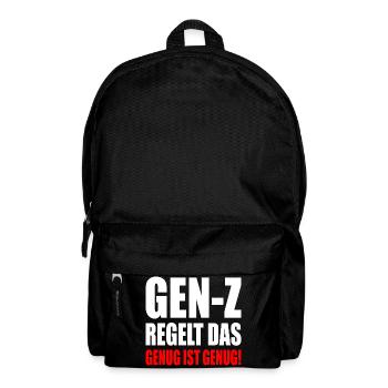 gen z regelt das - Rucksack - Schwarz - Vorne
