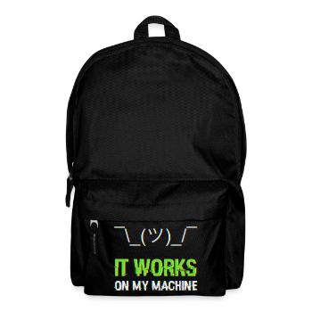It Works On My Machine Programmierer IT Humor - Rucksack - Schwarz - Vorne