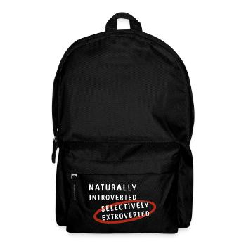Naturally Introverted Selectively Extroverted - Rucksack - Schwarz - Vorne