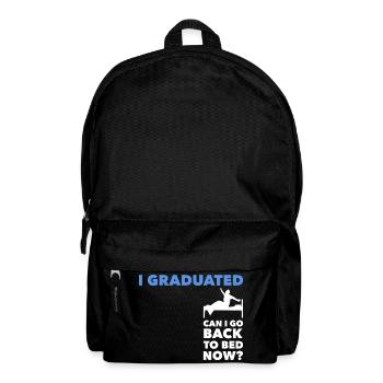 I Graduated Can I Go Back To Bed Abschluss - Rucksack - Schwarz - Vorne
