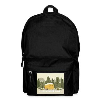 Retro Wohnmobil Winter Ready - Rucksack - Schwarz - Vorne