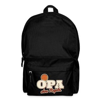 Opa ohne Regeln Enkel Spruch - Rucksack - Schwarz - Vorne