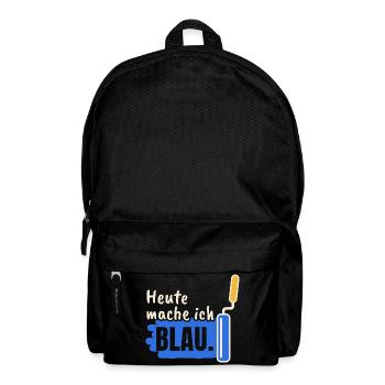 Maler Heute mache ich blau - Rucksack - Schwarz - Vorne