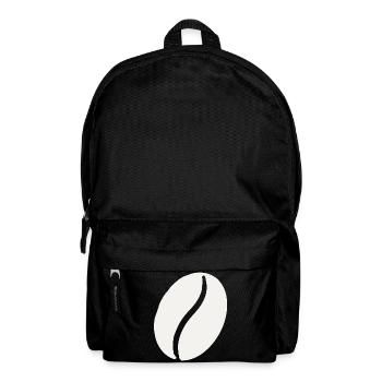 Kaffeebohne Linienminimalistik - Rucksack - Schwarz - Vorne