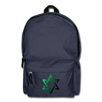 Davidstern Grün Judentum jüdisch - Rucksack - Navy - Vorne