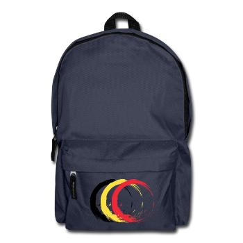 Kreis Bürste Belgien Flagge Fahne Design Farben - Rucksack - Navy - Vorne