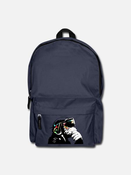 Monksy - Affe mit Virtual Reality Brille - Rucksack - Navy