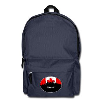 Calgary Kanada-Flaggen-Skyline-Schattenbild-Reise - Rucksack - Navy - Vorne