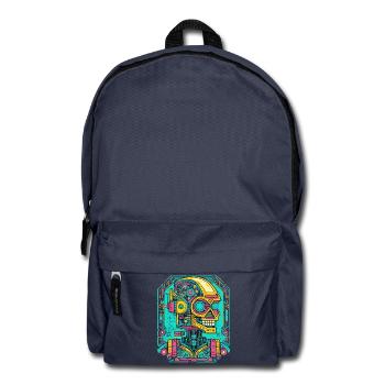 KI Roboter Cyberpunk - Rucksack - Navy - Vorne