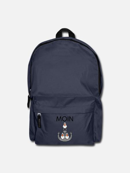 Anker Möwe Seemöwe Moin Nordsee - Rucksack - Navy