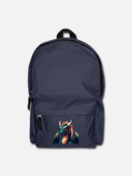 Drache Cartoon Figur Buntes Haustier Tier - Rucksack - Navy