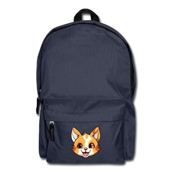 Pixie Bob Katze Cartoon Aquarell Illustration - Rucksack - Navy - Vorne