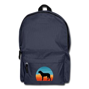 Cao De Castro Laboreiro Hund Silhouette Retro Sonne - Rucksack - Navy - Vorne