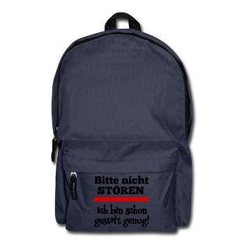 Bitte nicht stören! - Rucksack - Navy - Vorne