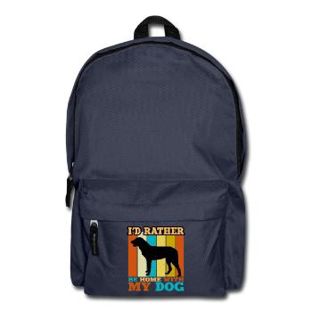 Cao De Castro Laboreiro Hund Silhouette Retro Sonne - Rucksack - Navy - Vorne