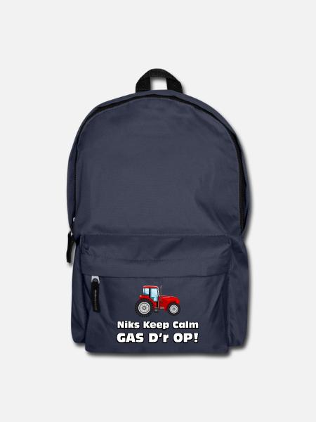 farmer - Nothing calm, gas on it! Farmers tractor - Backpack - navy