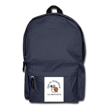 Wer langsam geht, geht sicher - Rucksack - Navy - Vorne