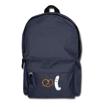 Pretzel Weißwurst Bretzel Bayrisch Essen - Rucksack - Navy - Vorne