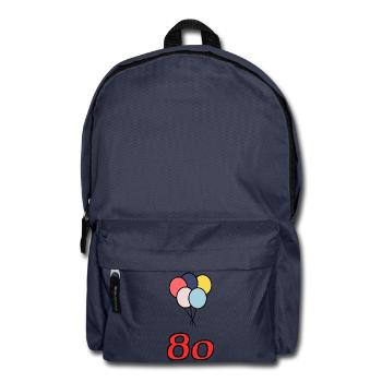 80. 80 ANS. 80e ANNIVERSAIRE. ANNIVERSAIRE 80 ANS. - Sac à dos - bleu marine - Devant