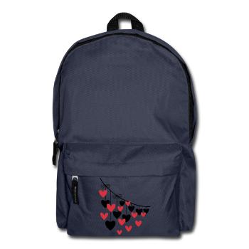Herzgirlande Viele Herzen - Rucksack - Navy - Vorne