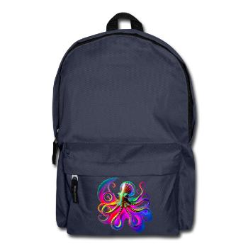 Psychedelic Neon Octopus - Backpack - navy - Front