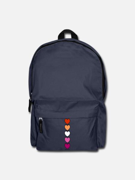 Lesbian Lesbian Lesbian Hearts - Backpack - navy