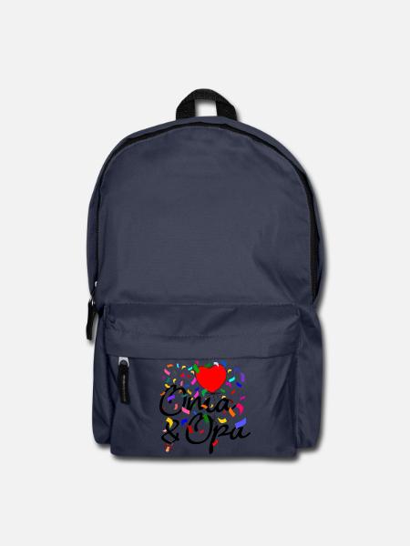 Oma und Papa Konfetti - Rucksack - Navy
